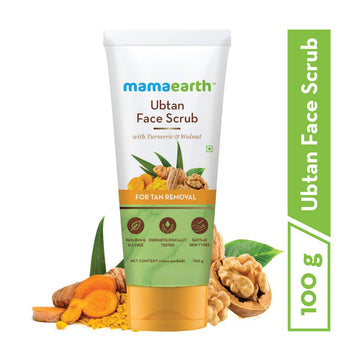 Mamaearth Ubtan Scrub For Face with Turmeric & Walnut for Tan Removal - 100g