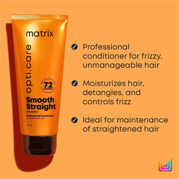 Matrix Opti.Care Professional Conditioner for Salon Smooth Straight Hair - 98gm