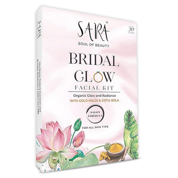 SARA Bridal Facial Kit Infused With Gold Haldi & Gotu Cola For Organic Glow & Radiance Skin,41g