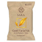 SARA Gold Facial Kit | With 6 Easy Step Organic Facial Kit For Natural Golden Glow & Radiant Skin , 43 gm