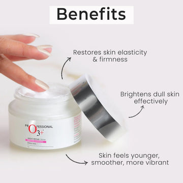 O3+ Night Repair Cream for Smoother & Radiant Skin (50g)